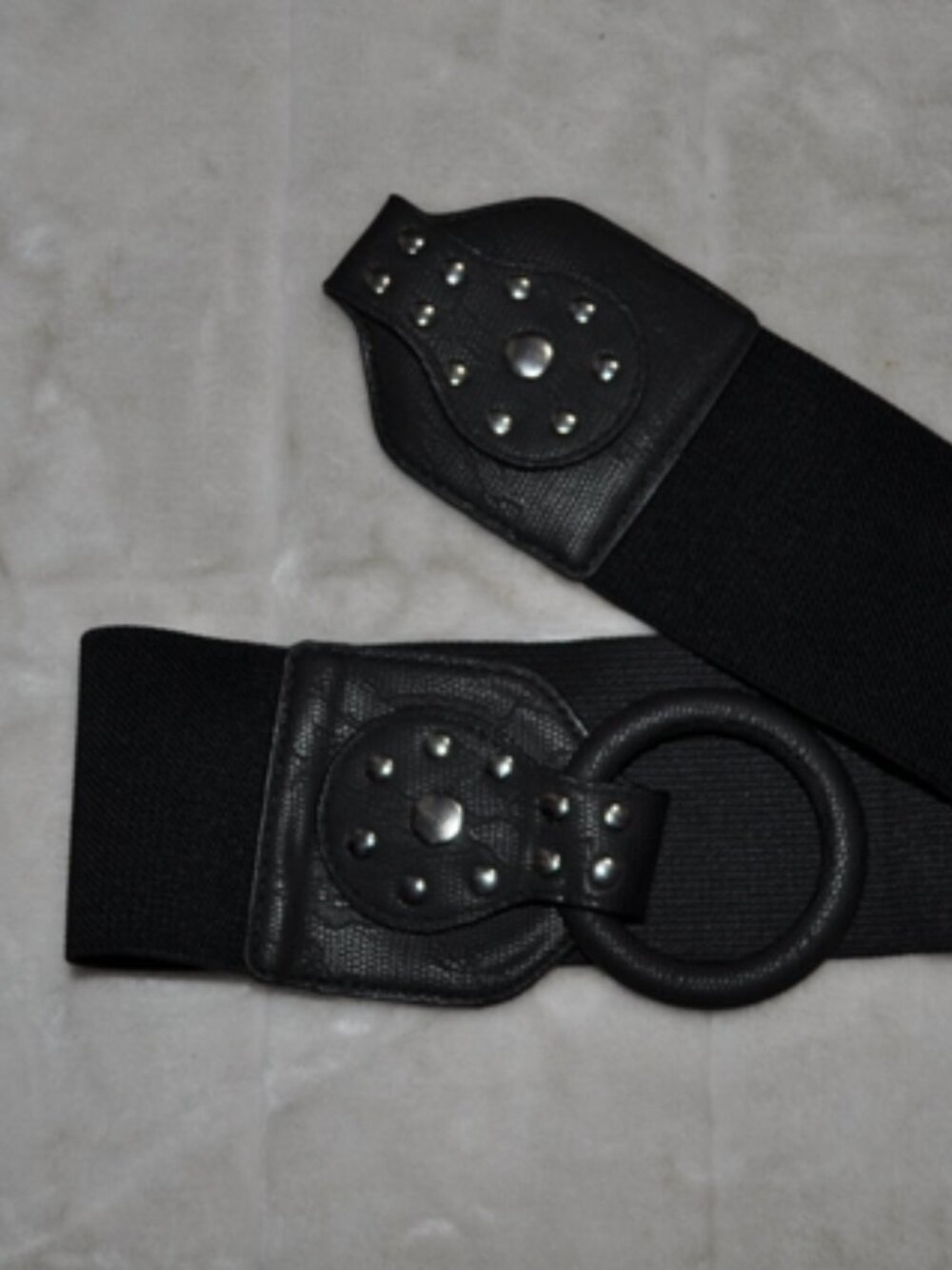 Women's Belt retro vintage Stretchy Cinch Belt 3 Inch Wide High Waist Rivet